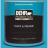 BEHR PREMIUM PLUS 1 qt. #T12-8 Reboot Satin Enamel Exterior Paint & Primer