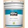 BEHR PREMIUM PLUS 5 gal. #300E-3 Clair De Lune Satin Enamel Low Odor Interior Paint & Primer