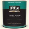 BEHR PREMIUM PLUS 1 qt. #400C-1 White Jasmine Semi-Gloss Enamel Exterior Paint & Primer