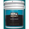 BEHR PREMIUM PLUS 5 gal. #S-H-520 Peacock Tail Satin Enamel Exterior Paint & Primer