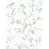 NextWall 40.5 sq. ft. Nickel Songbird Chinoiserie Vinyl Peel and Stick Wallpaper Roll