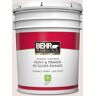 BEHR PREMIUM PLUS 5 gal. #140E-1 Patient White Hi-Gloss Enamel Interior/Exterior Paint & Primer