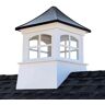 Good Directions Windsor 26 in. x 26 in. x 38 in. H Square Vinyl Cupola with Black Aluminum Roof