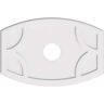 Ekena Millwork 36 in. W x 24 in. H x 6 in. ID x 1 in. P Kailey Architectural Grade PVC Contemporary Ceiling Medallion