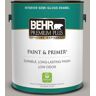 BEHR PREMIUM PLUS 1 gal. #T17-09 Laid Back Gray Semi-Gloss Enamel Low Odor Interior Paint & Primer