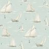 Chesapeake Leeward Blue Sailboat Textured Paper Pre-Pasted Wallpaper