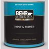 BEHR PREMIUM PLUS 1 qt. #N570-1 Opera Satin Enamel Exterior Paint & Primer