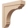 Ekena Millwork 9-in. x 36-in. x 36-in. Series 1 Thin Warren Rough Cedar Woodgrain Timberthane Polyurethane Corbel, Primed Tan