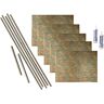 Fasade Ripple 18 in. x 24 in. Copper Fantasy Vinyl Decorative Wall Tile Backsplash 15 sq. ft. Kit