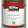 BEHR PREMIUM PLUS 1 gal. #S410-5 Track Green Flat Low Odor Interior Paint & Primer