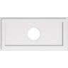 Ekena Millwork 32 in. W x 16 in. H x 6 in. ID x 1 in. P Rectangle Architectural Grade PVC Contemporary Ceiling Medallion