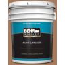 BEHR PREMIUM PLUS 5 gal. #260F-6 Smokey Topaz Satin Enamel Exterior Paint & Primer