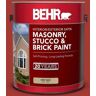 BEHR 1 gal. #PFC-03 Red Baron Satin Interior/Exterior Masonry, Stucco and Brick Paint