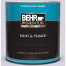 BEHR PREMIUM PLUS 1 qt. #650E-2 Lovely Lavender Satin Enamel Exterior Paint & Primer