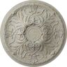 Ekena Millwork 26 in. x 3 in. Tristan Urethane Ceiling Medallion (Fits Canopies up to 5-1/2 in.), Pot of Cream Crackle