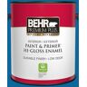 BEHR PREMIUM PLUS 1 gal. #MQ4-58 Mondrian Blue Hi-Gloss Enamel Interior/Exterior Paint & Primer