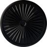 Ekena Millwork 1-3/8" x 33-1/8" x 33-1/8" Polyurethane Leandros Ceiling Medallion, Hand-Painted Jet Black