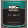 BEHR PREMIUM PLUS 1 qt. #N140-6 Wright Brown Semi-Gloss Enamel Exterior Paint & Primer