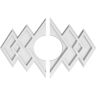 Ekena Millwork 22 in. x 14.62 in. x 1 in. Zoe Architectural Grade PVC Contemporary Ceiling Medallion (2-Piece)