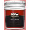 BEHR PREMIUM PLUS 5 gal. #M160-5 Pink Damask Flat Exterior Paint & Primer