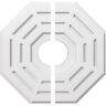 Ekena Millwork 1 in. P X 8 in. C X 20 in. OD X 5 in. ID Westin Architectural Grade PVC Contemporary Ceiling Medallion, Two Piece