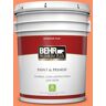 BEHR PREMIUM PLUS 5 gal. #210B-5 Tangerine Dream Flat Low Odor Interior Paint & Primer