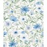 RoomMates Flower Market Blue Vinyl Peel and Stick Matte Wallpaper 30.75 sq. ft.