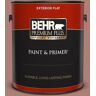 BEHR PREMIUM PLUS 1 gal. #S170-5 Smoke Bush Rose Flat Exterior Paint & Primer