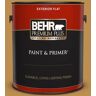 BEHR PREMIUM PLUS 1 gal. #320D-6 Lion Mane Flat Exterior Paint & Primer