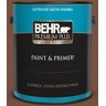 BEHR PREMIUM PLUS 1 gal. #240F-7 Root Beer Satin Enamel Exterior Paint & Primer