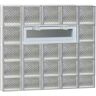 Clearly Secure 38.75 in. x 36.75 in. x 3.125 in. Frameless Diamond Pattern Vented Glass Block Window