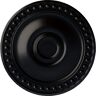 Ekena Millwork 19-1/8" x 1" Foster Urethane Ceiling Medallion (Fits Canopies upto 5-5/8") Hand-Painted Jet Black