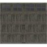 Clopay Gallery Steel Short Panel 9 ft x 7 ft Insulated 6.5 R-Value Wood Look Slate Garage Door with SQ22 Windows