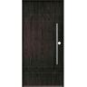 Krosswood Doors SUMMIT Modern Faux Pivot 36 in. x 80 in. Left-Hand/Inswing Solid Panel Baby Grand Stain Fiberglass Prehung Front Door