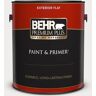 BEHR PREMIUM PLUS 1 gal. #PPL-34 Floral Scent Flat Exterior Paint & Primer