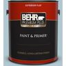 BEHR PREMIUM PLUS 1 gal. #S470-2 Gentle Sea Flat Exterior Paint & Primer