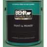 BEHR PREMIUM PLUS 1 gal. #M410-6 Turtle Creek Semi-Gloss Enamel Exterior Paint & Primer