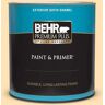 BEHR PREMIUM PLUS 1 qt. #CE-04 Peach of Mind Satin Enamel Exterior Paint & Primer