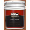 BEHR PREMIUM PLUS 5 gal. #240D-7 Chestnut Stallion Flat Exterior Paint & Primer