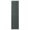 Ply Gem 15 in. x 55 in. Open Louvered Polypropylene Shutters Pair in Green