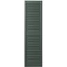 Ply Gem 15 in. x 59 in. Open Louvered Polypropylene Shutters Pair in Green