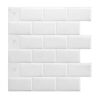 Art3d Subway White 12 in. x 12 in. Vinyl Peel and Stick Tile Self-adhesive Wall Tile Backsplash (8.2 sq. ft./Pack)