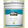 BEHR PREMIUM PLUS 5 gal. #400D-4 Corn Husk Green Satin Enamel Low Odor Interior Paint & Primer