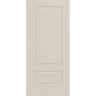 JELD-WEN 36 in. x 80 in. 2 Panel Euro Universal/Reversible Primed White Steel Front Door Slab