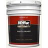 BEHR PREMIUM PLUS 5 gal. #75 Polar Bear Flat Exterior Paint & Primer