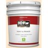 BEHR PREMIUM PLUS 5 gal. #YL-W02 Spanish Lace Flat Low Odor Interior Paint & Primer