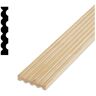 DecraMold DM FLC7 - 1/2 in. x 3-1/8 in. 84 in. Solid Pine Reversable Design Fluted-Reeded Door and Window Casing Molding