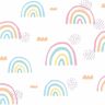 RoomMates Pink and White Rainbow's End Peel and Stick Wallpaper (Covers 28.29 sq. ft.)