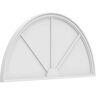 Ekena Millwork 2 in. x 54 in. x 27 in. Half Round 3-Spoke Architectural Grade PVC Pediment Moulding