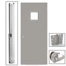 LIF Industries, Inc 36 in. x 80 in. Gray Flush Exit with 10x10 VL Left-Hand Fireproof Steel Commercial Door with Knockdown Frame